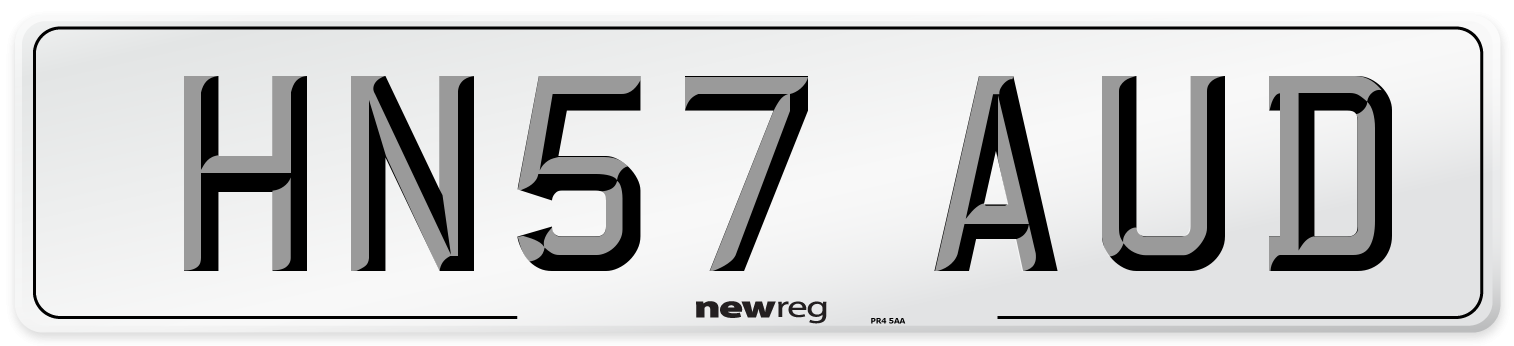 HN57 AUD Number Plate from New Reg